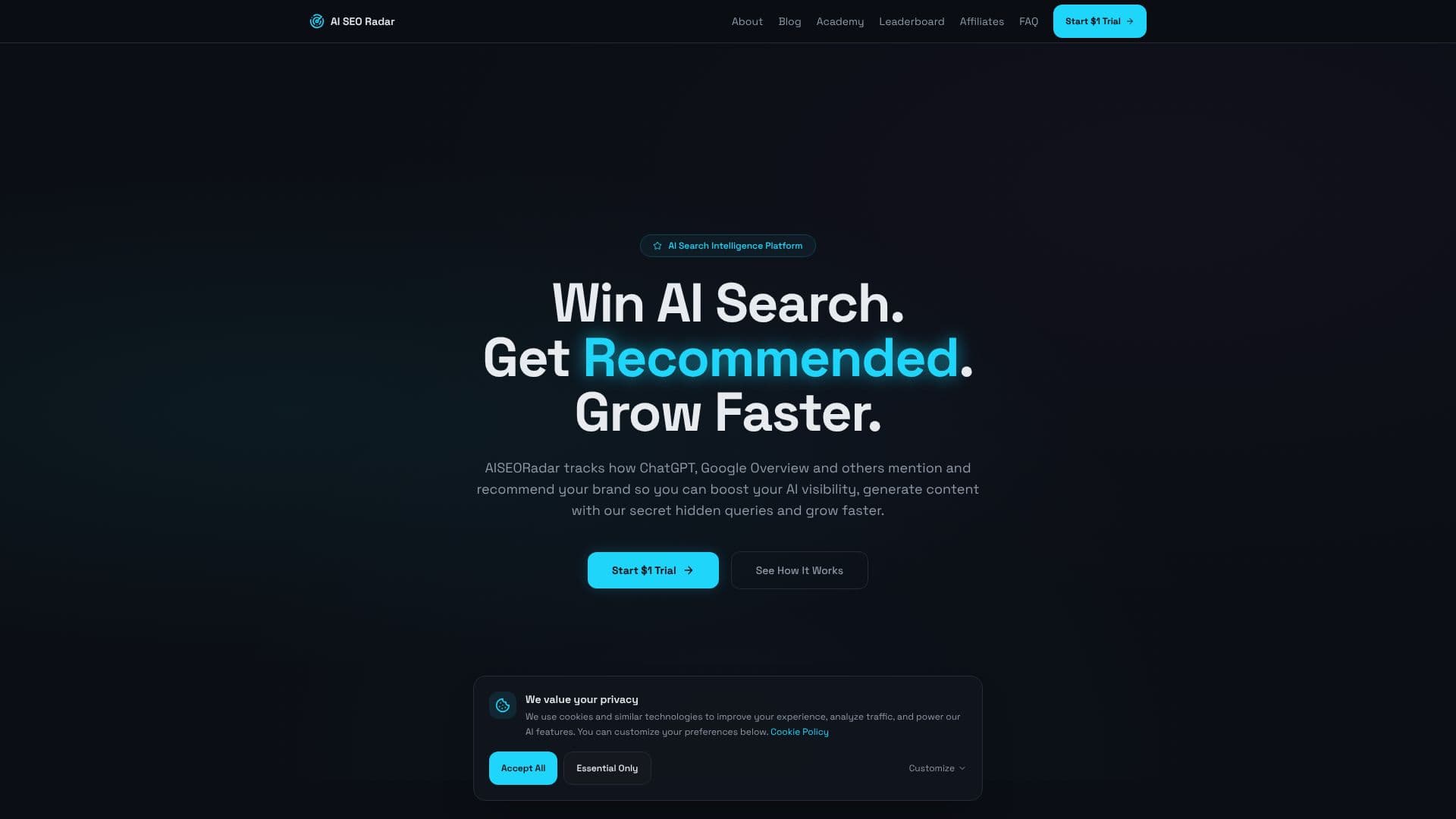 AI SEO Radar 스크린샷