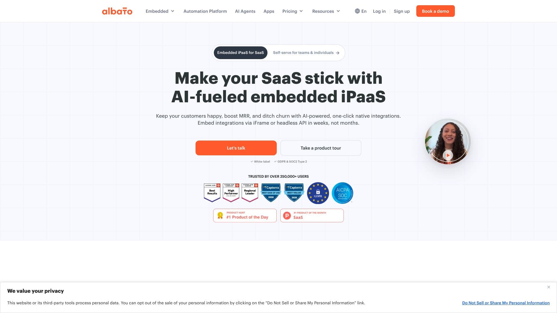 Tangkapan layar Albato Embedded