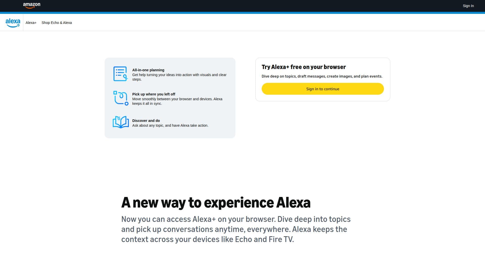 Amazon Alexa screenshot