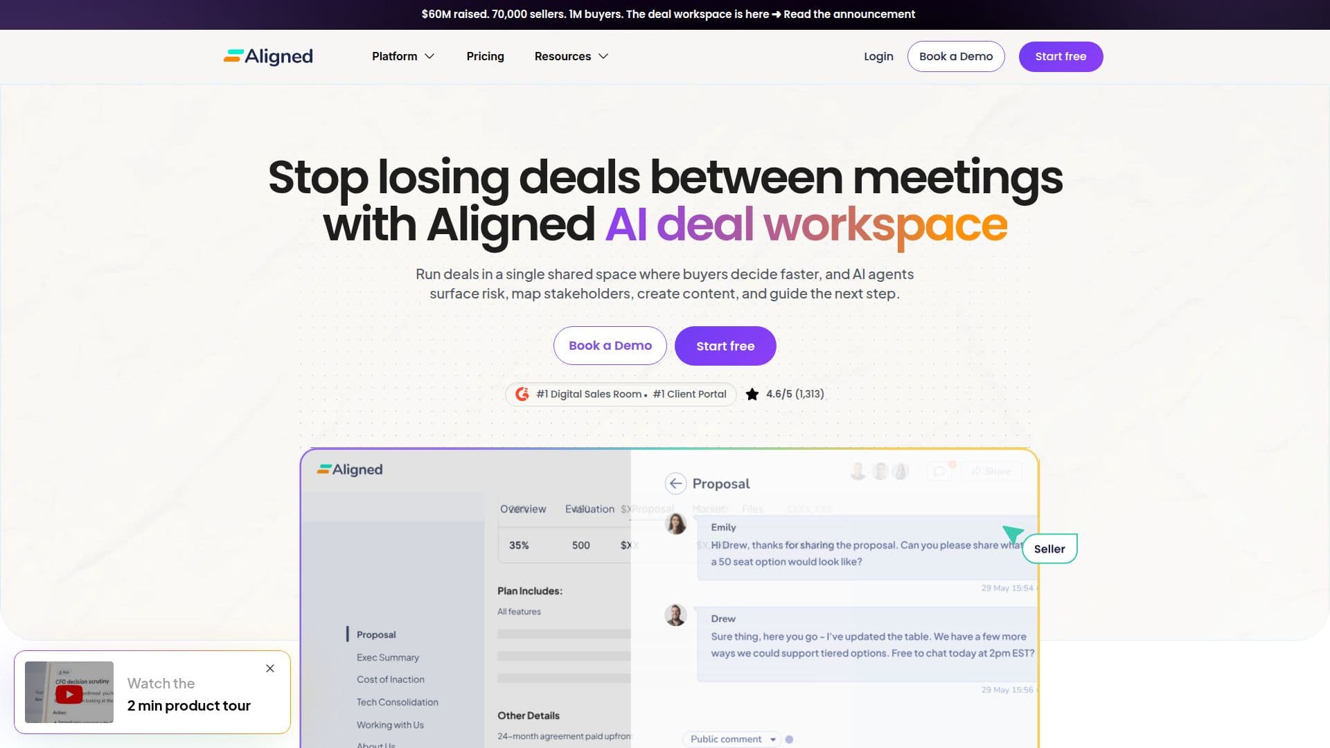 Aligned AI Deal Workspace screenshot