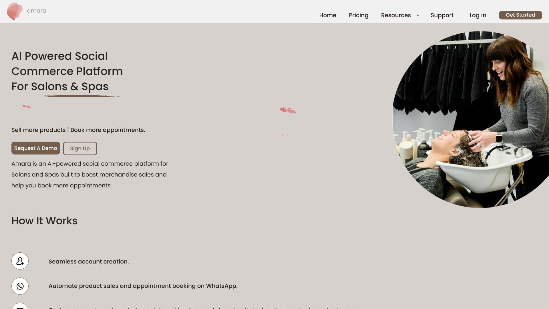 Screenshot von Amara