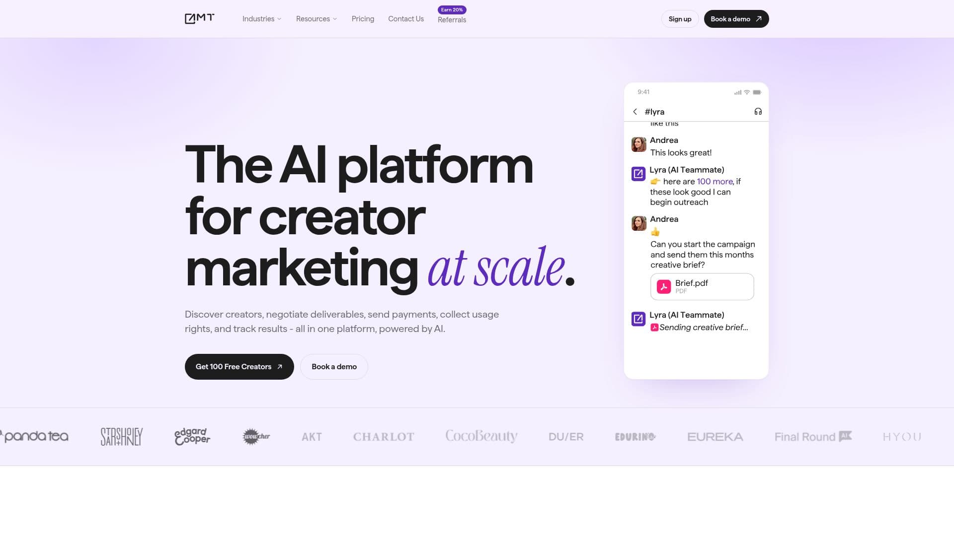 Plataforma de Marketing AMT AI Creator screenshot
