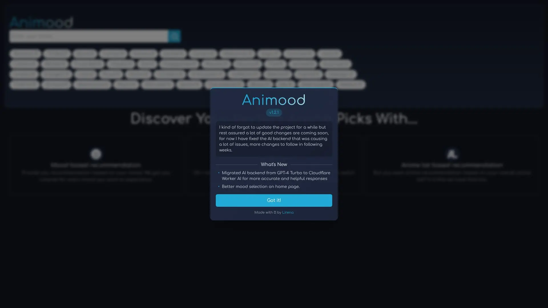 Скриншот Animood - AI Рекомендации Аниме