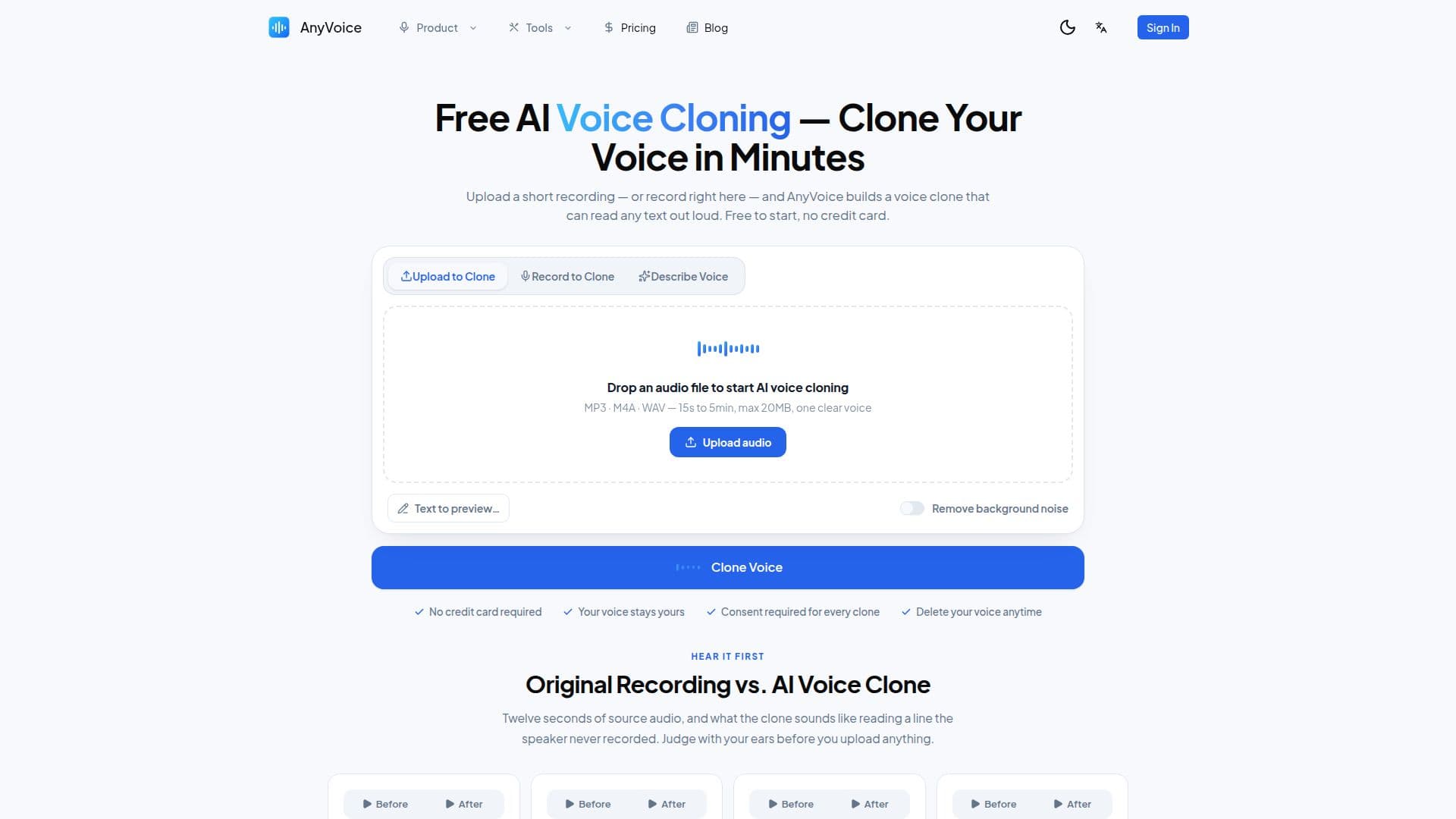 AnyVoice AI Клонирование Голоса screenshot