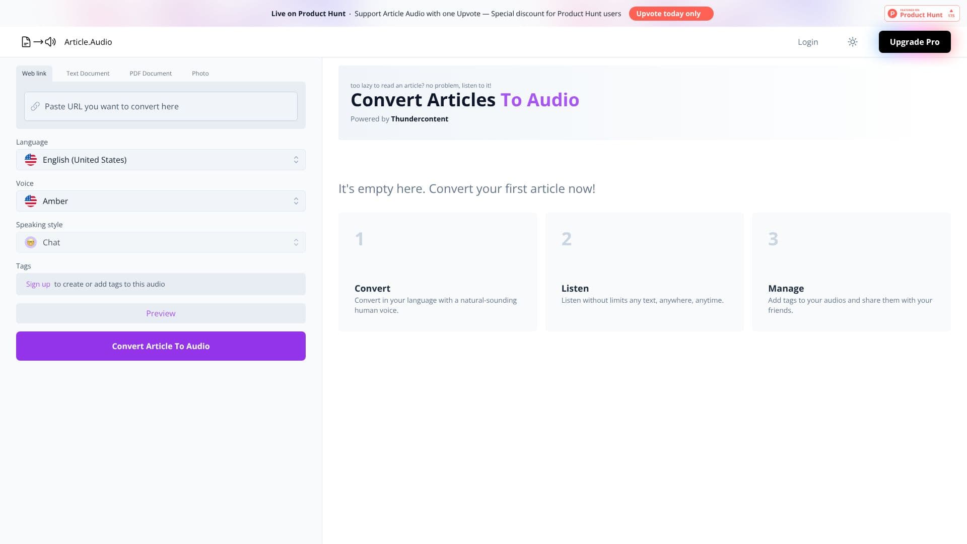 Screenshot von Artikel-Audio