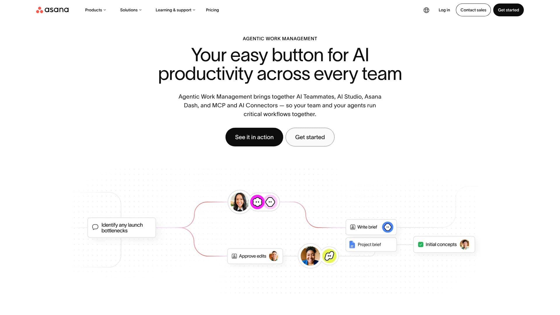 Asana AI & Agentic Work Management screenshot