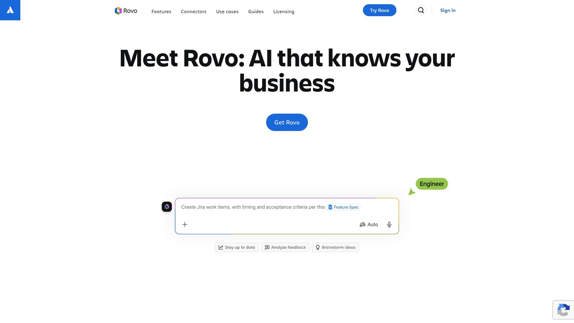 Rovo: Unlock organizational knowledge with GenAI screenshot