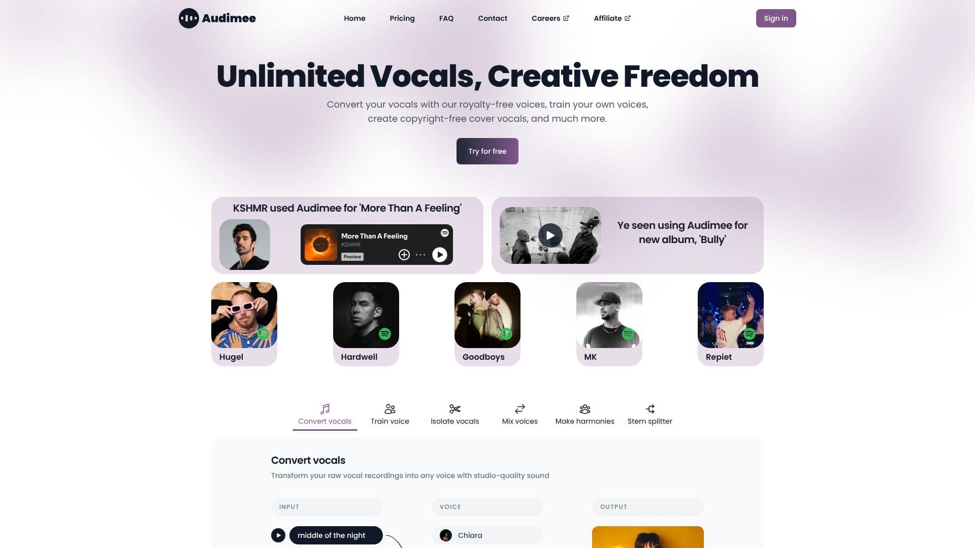 Tangkapan layar Audimee - Vokal Tanpa Batas