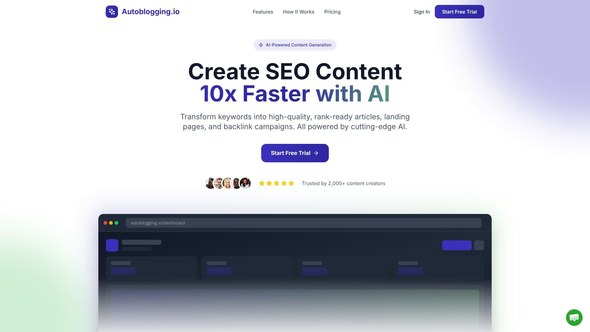 Autoblogging.io のスクリーンショット