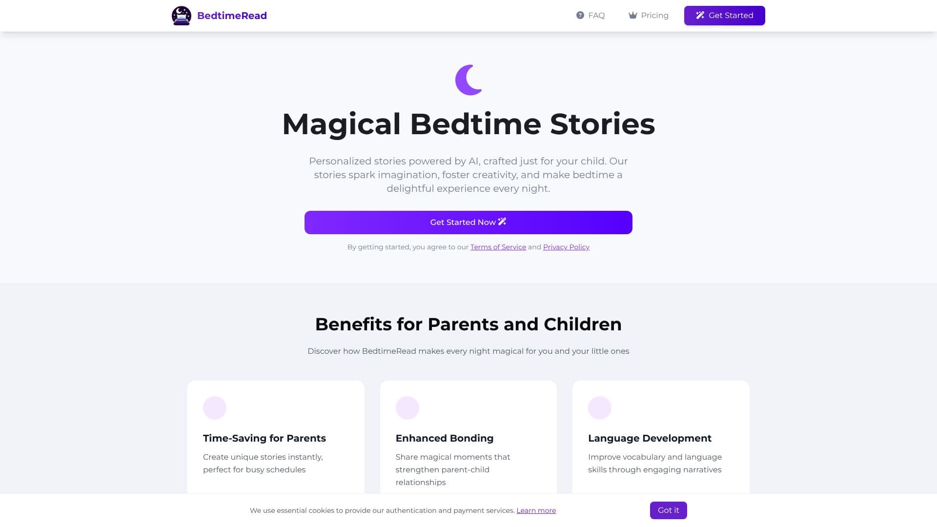 Captura de pantalla de BedtimeRead