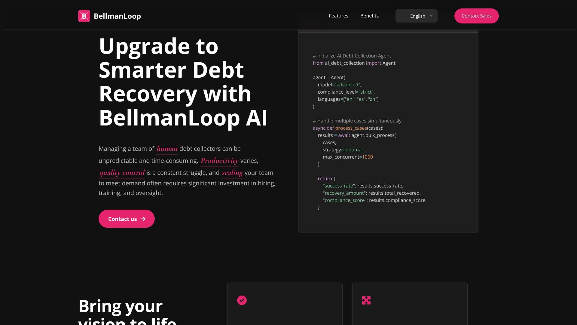 Captura de pantalla de BellmanLoop
