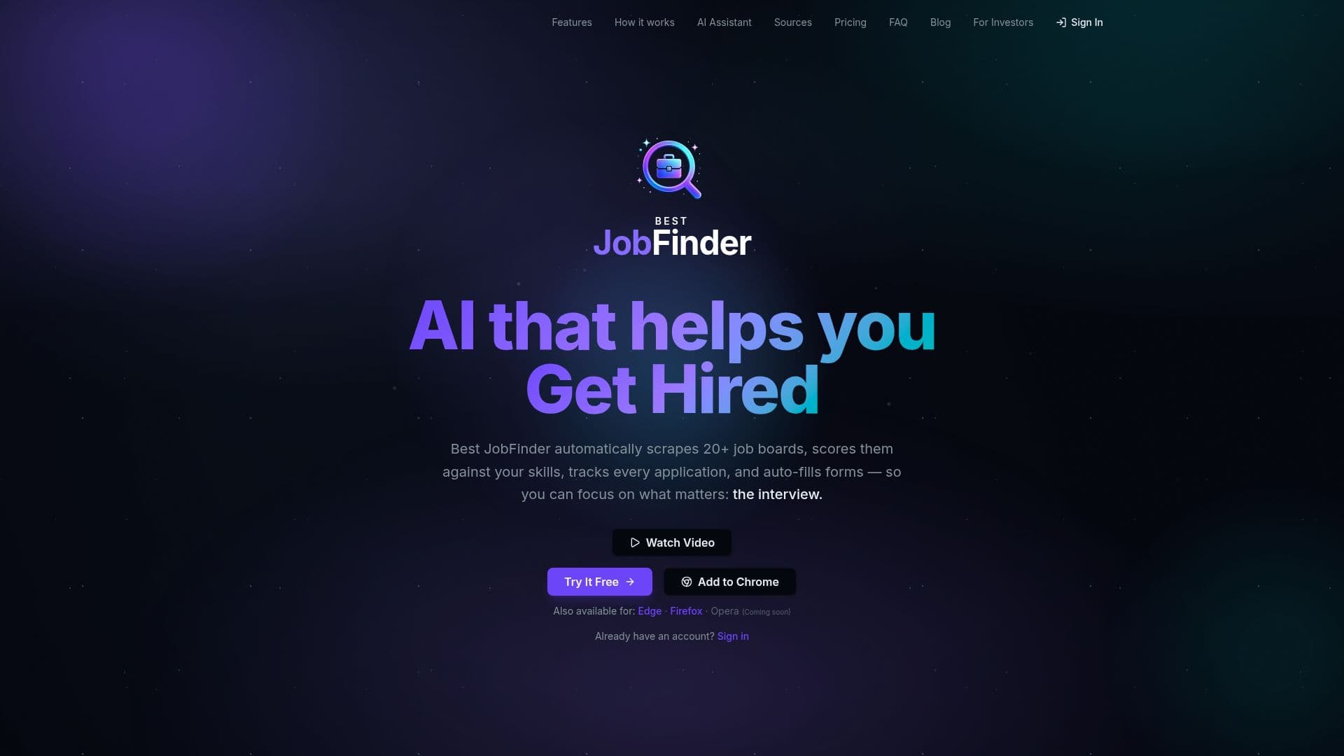 لقطة شاشة لـ أفضل JobFinder