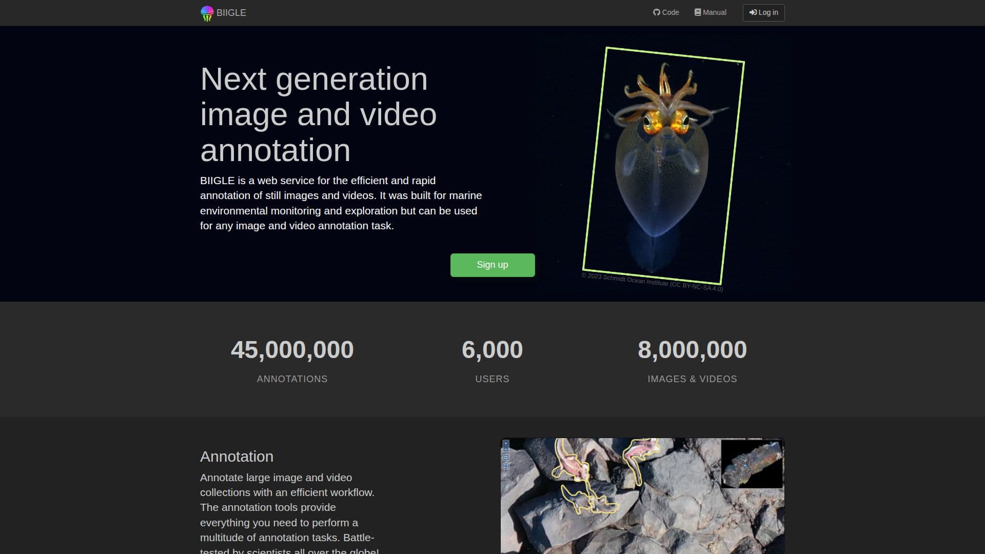 BIIGLE Image and Video Annotation screenshot