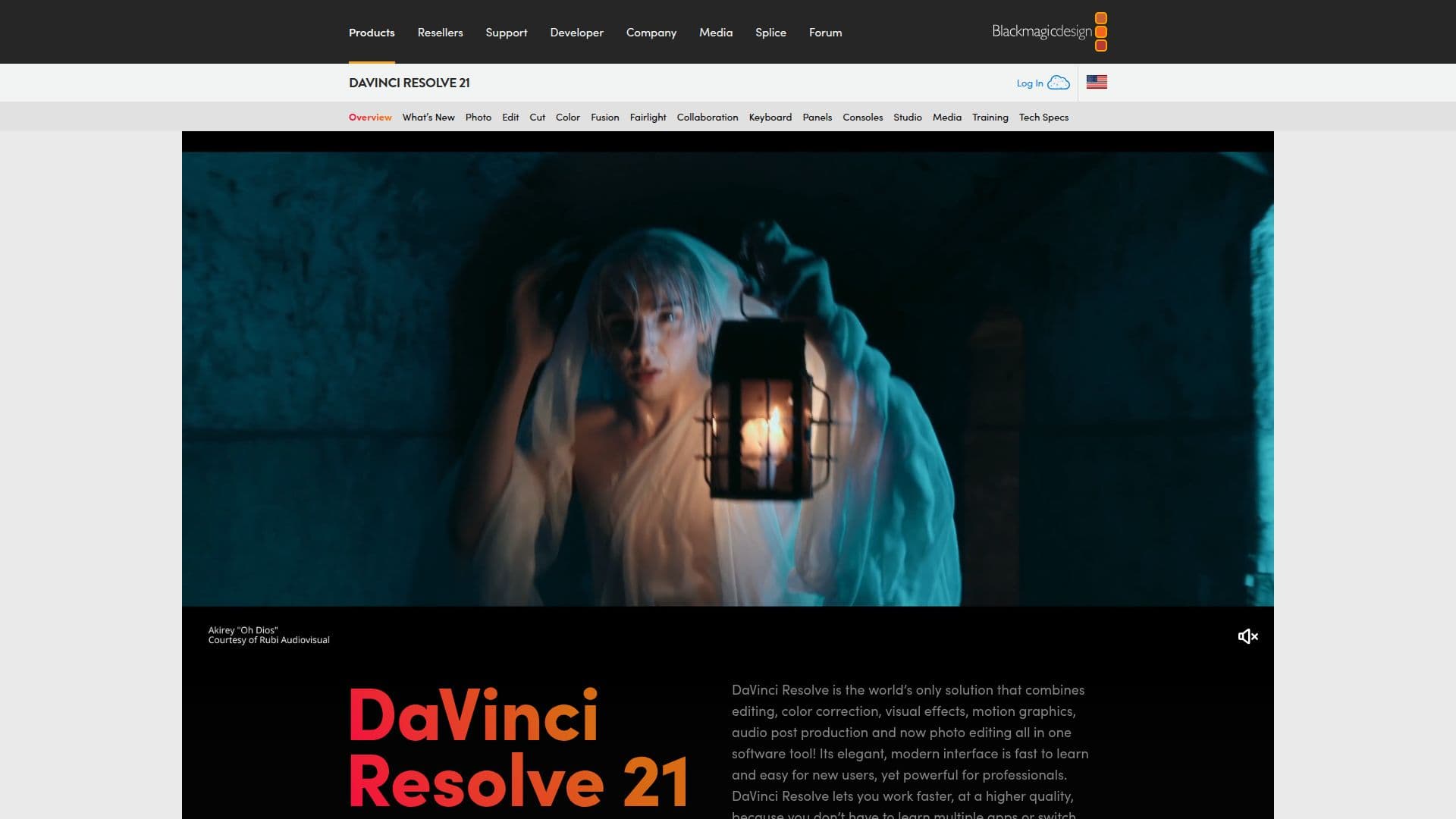 Capture d’écran de DaVinci Resolve