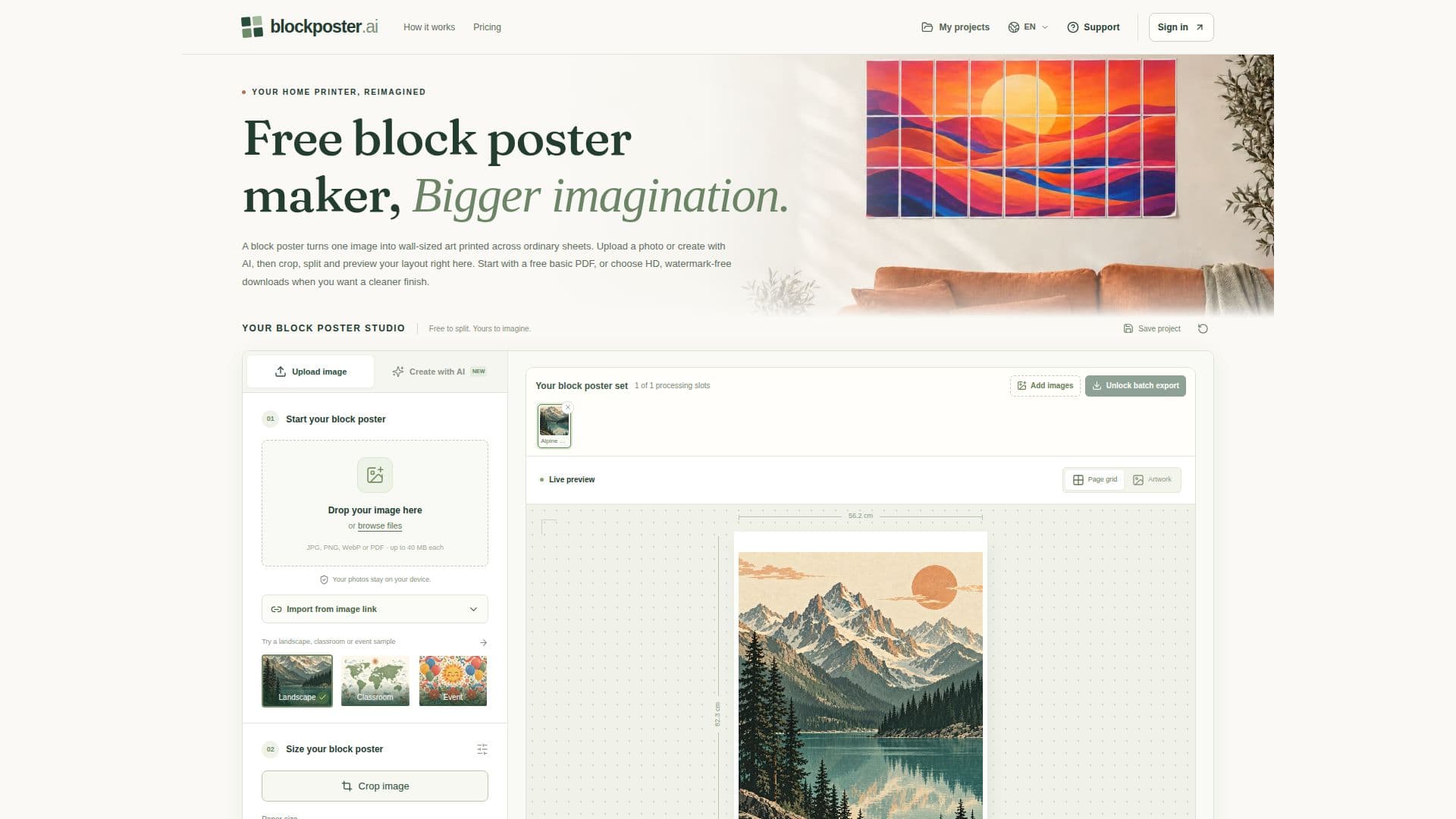 BlockPoster.ai のスクリーンショット