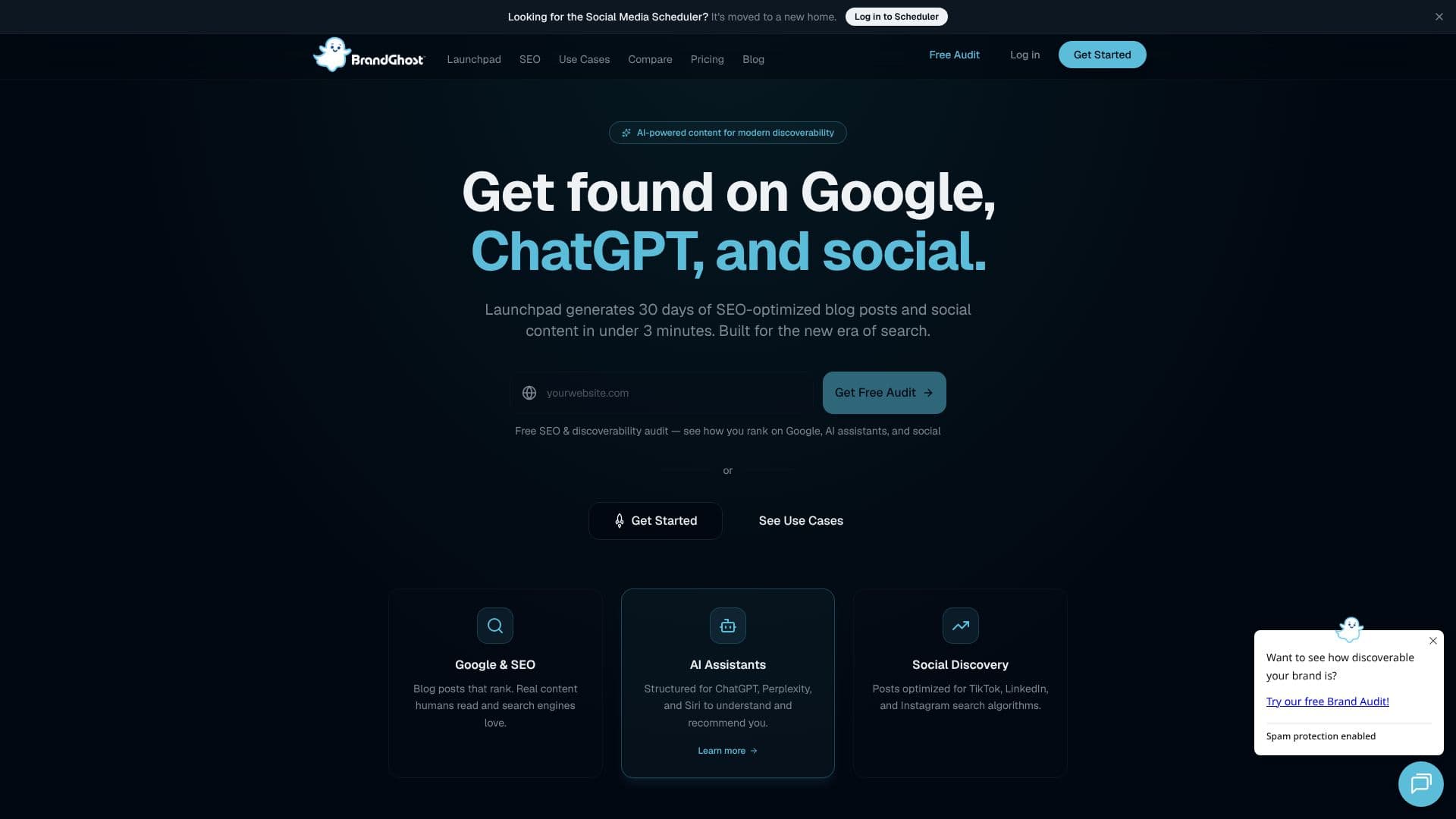 لقطة شاشة لـ BrandGhost Launchpad