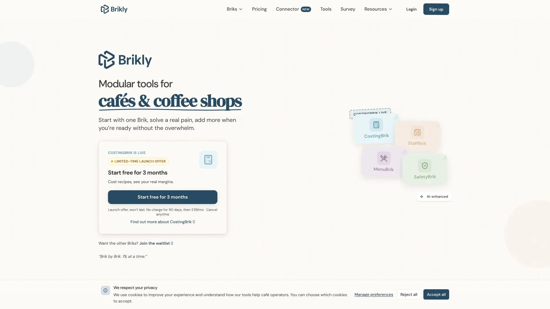 Capture d’écran de Brikly - Outils modulaires