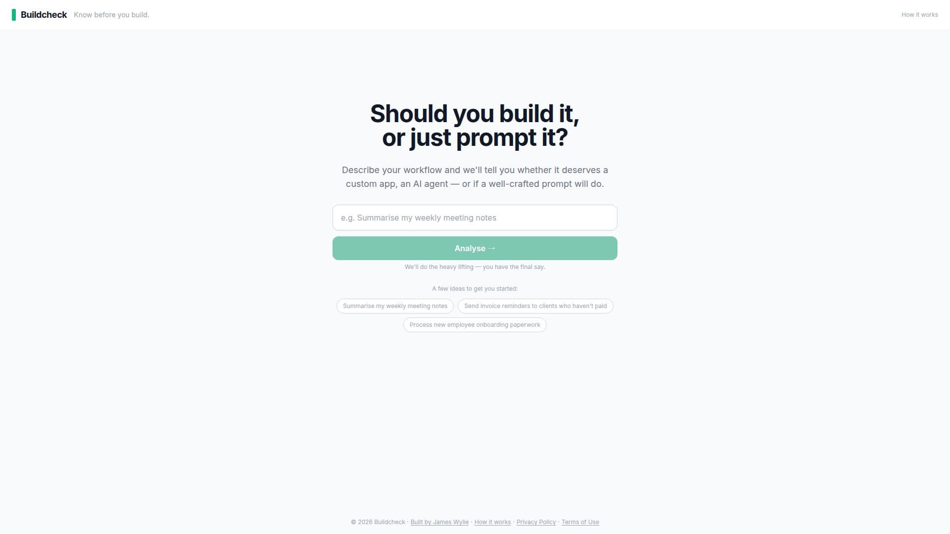 Buildcheck 스크린샷