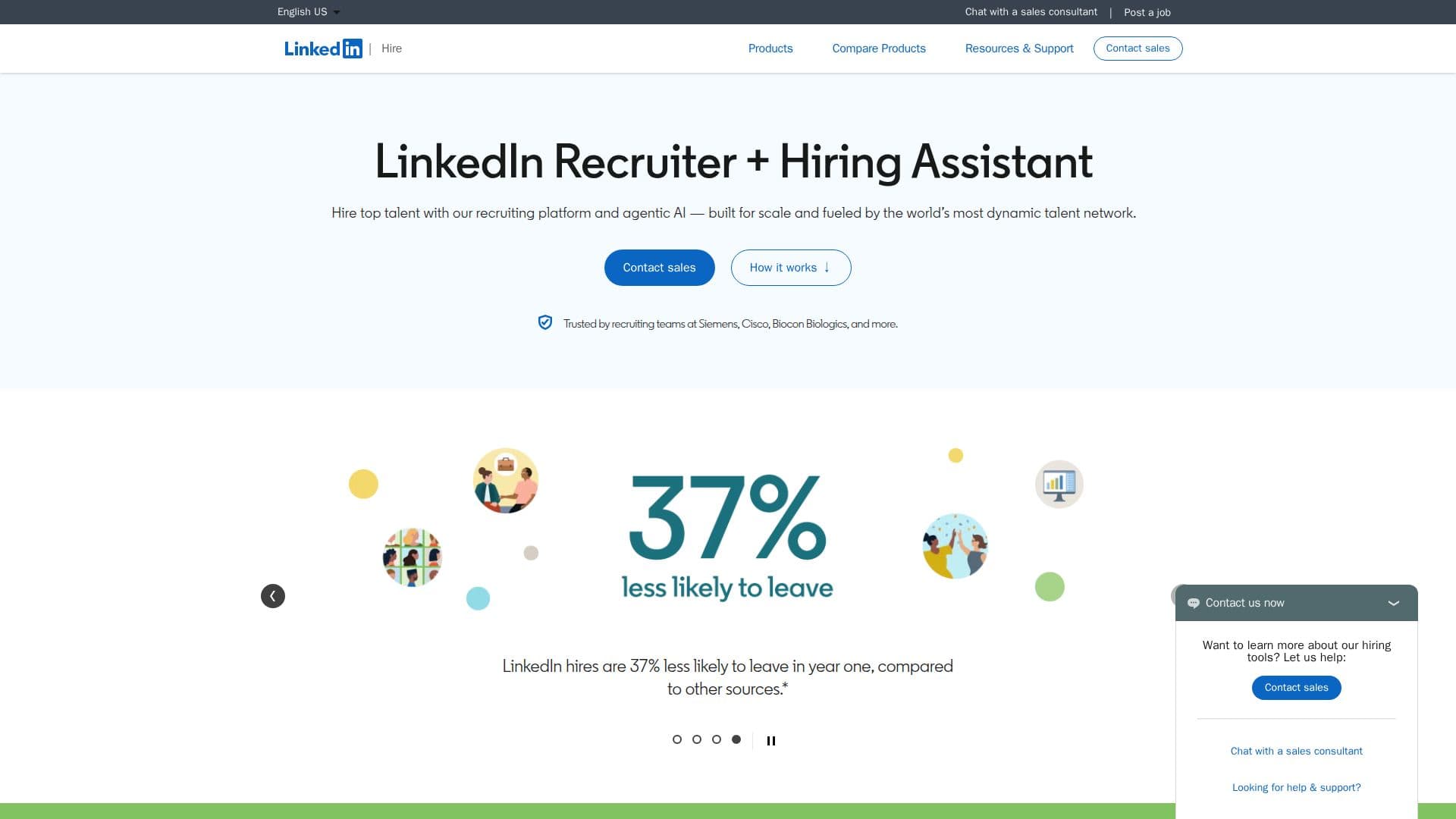 Captura de pantalla de LinkedIn Recruiter