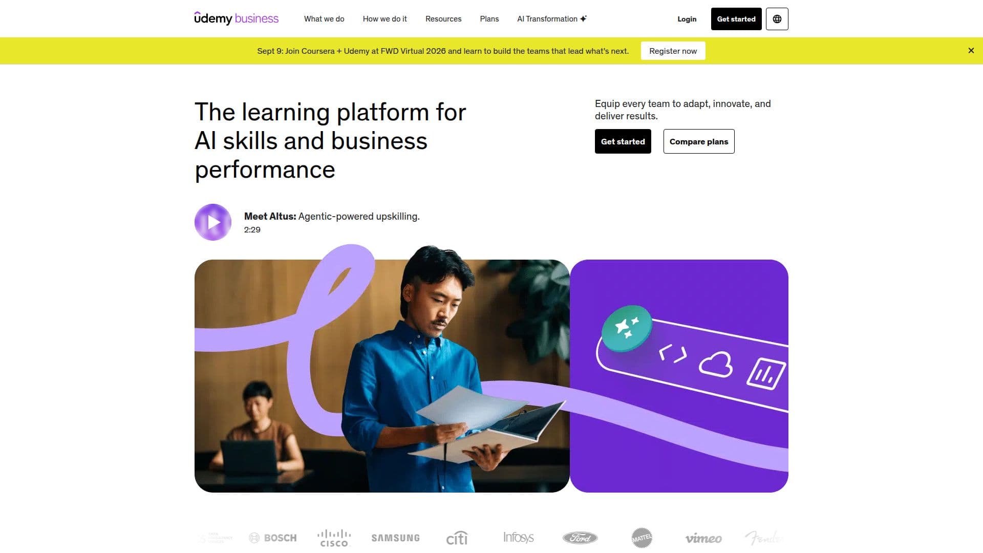 Captura de pantalla de Udemy Business