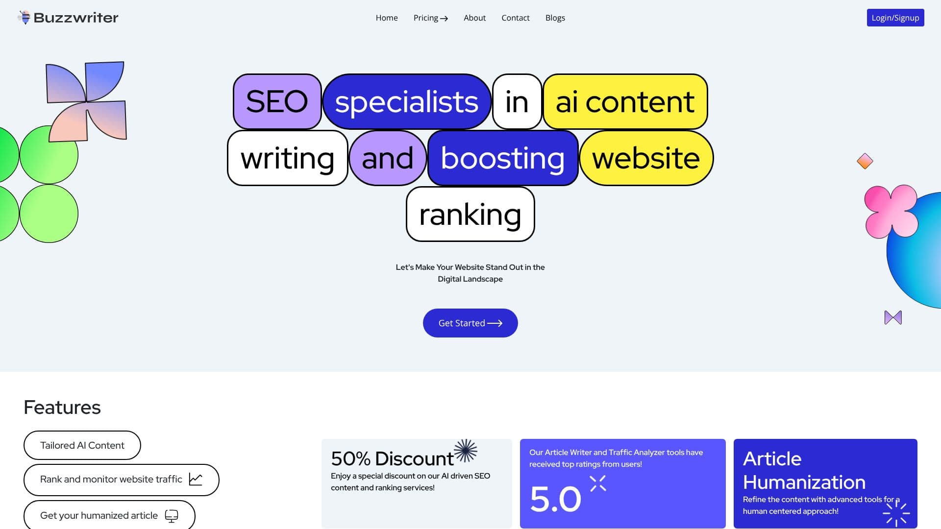 Tangkapan layar Buzzwriter AI