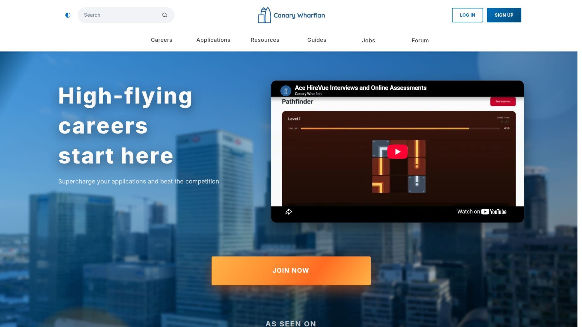 Capture d’écran de Ressources de Carrière Canary Wharfian