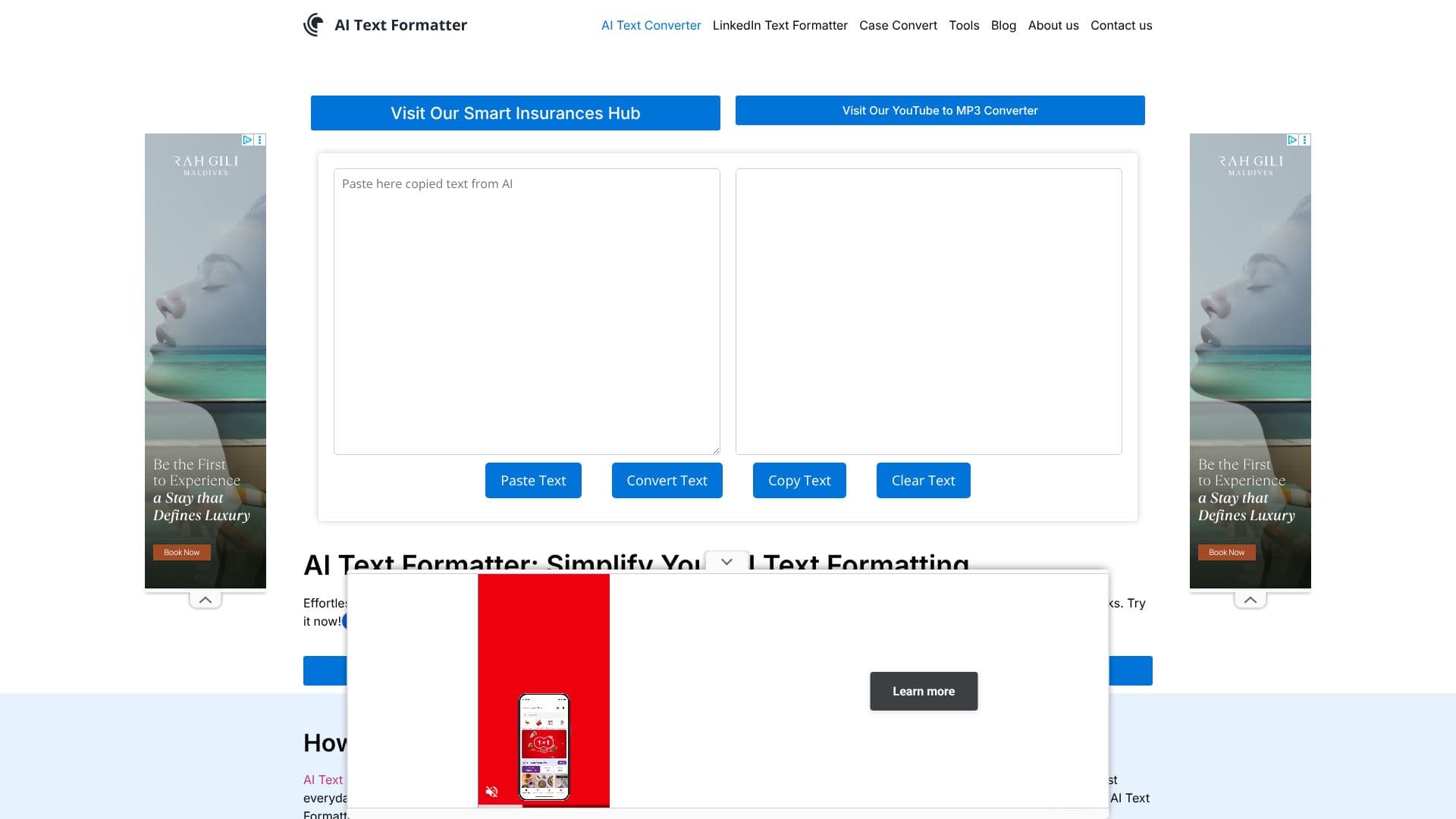 AI Text Formatter screenshot