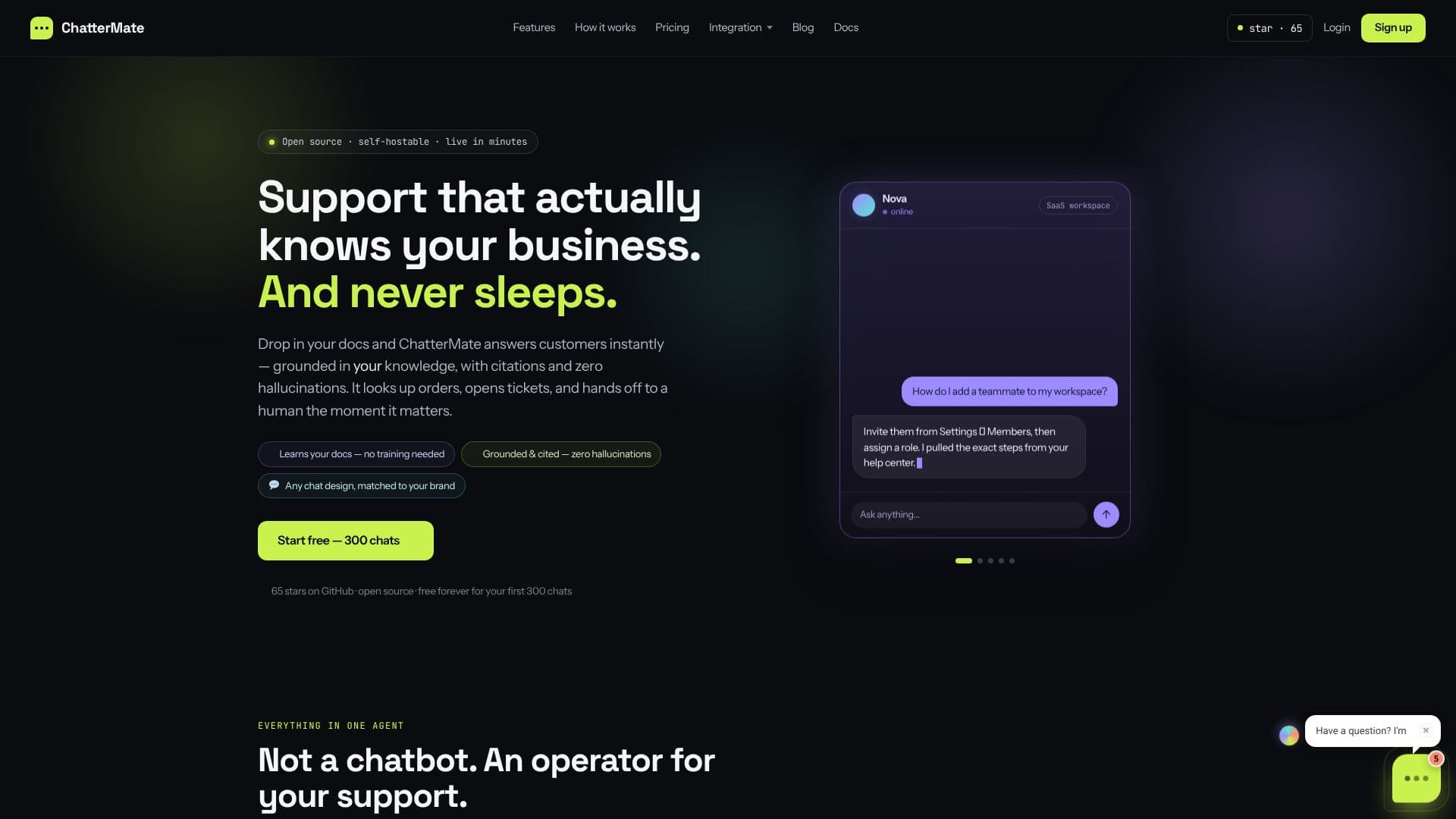 ChatterMate AI Chatbot screenshot