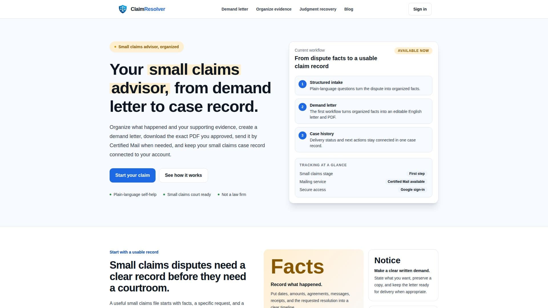 Capture d’écran de ClaimResolver