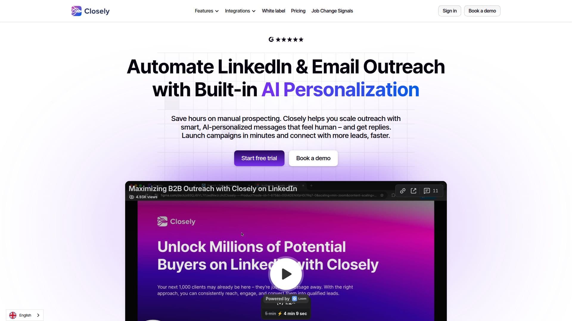 Captura de pantalla de Closely – Herramienta de Automatización de LinkedIn
