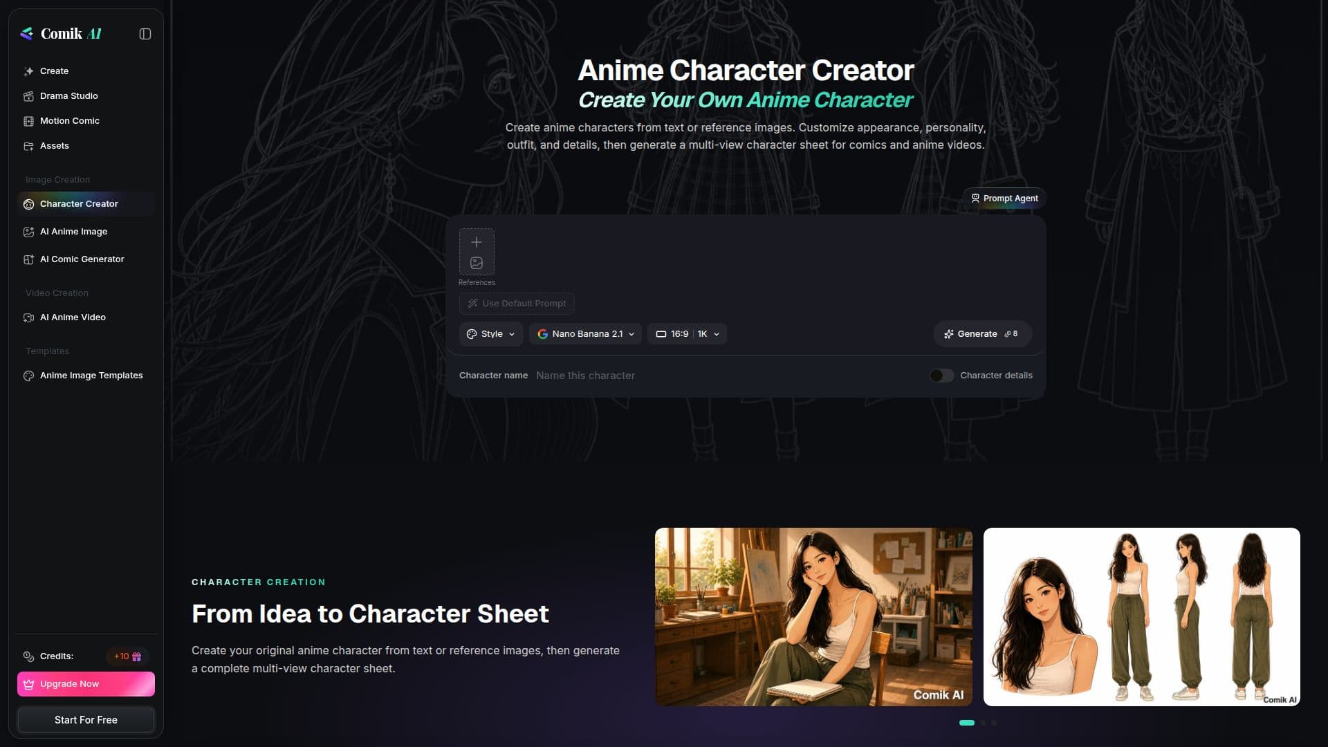 Comik AI screenshot