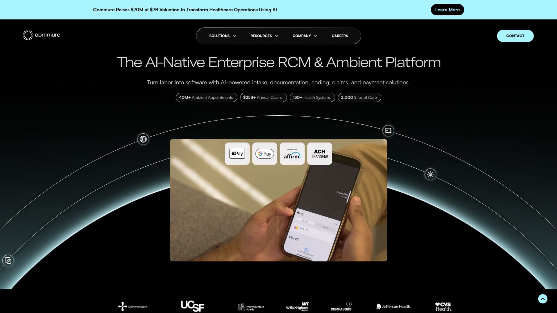 Скриншот Commure - Платформа RCM с использованием ИИ