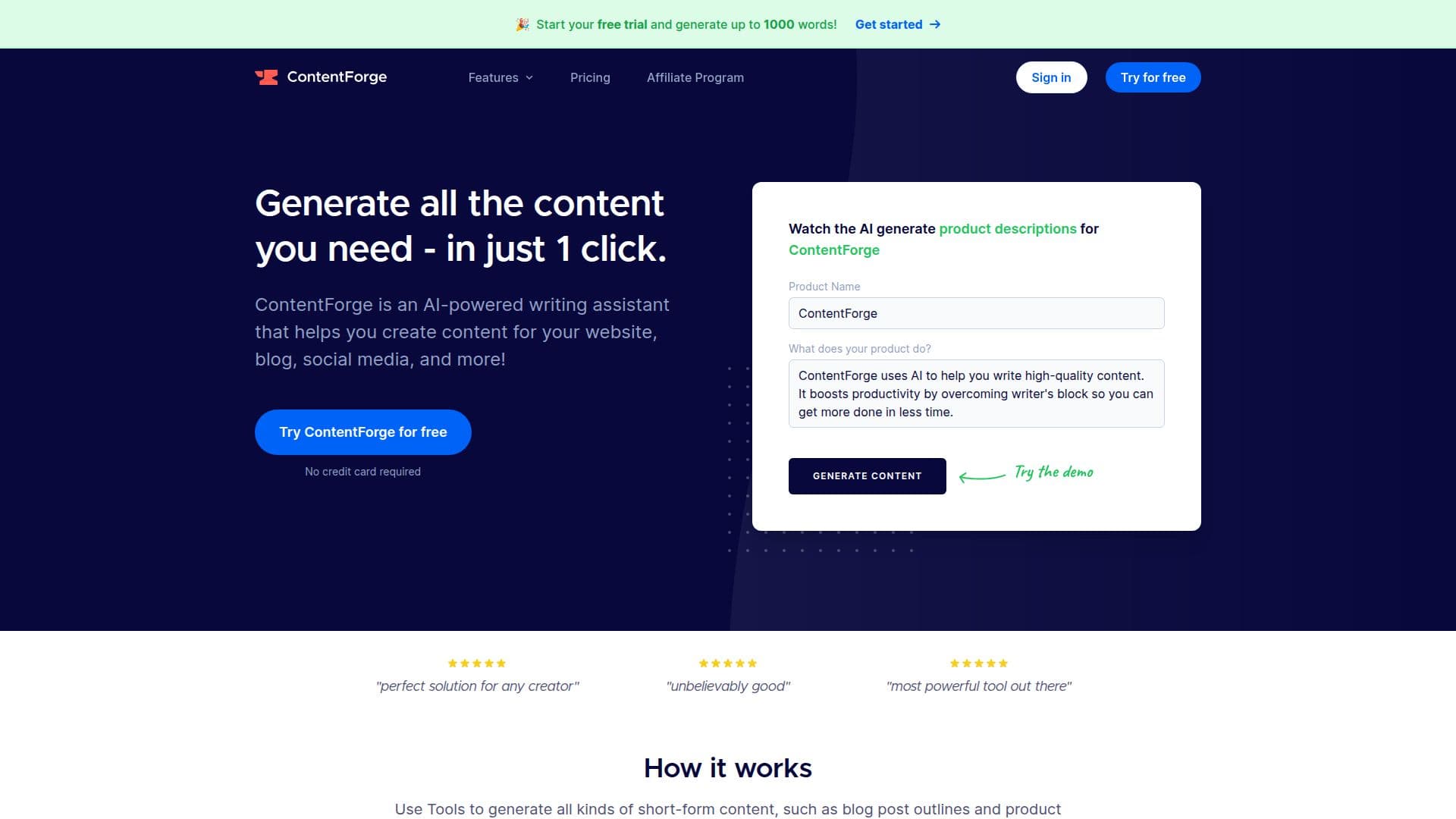ContentForge Multi-Channel screenshot