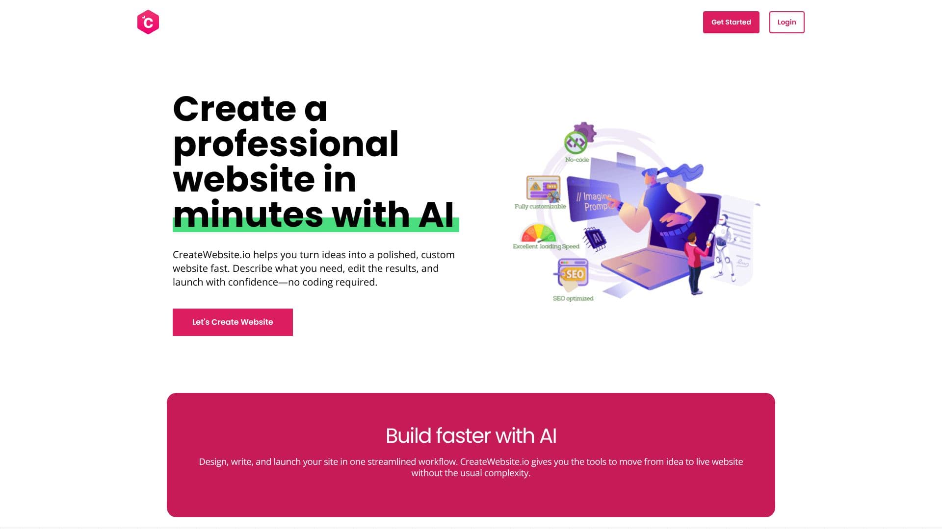 CreateWebsite.io screenshot