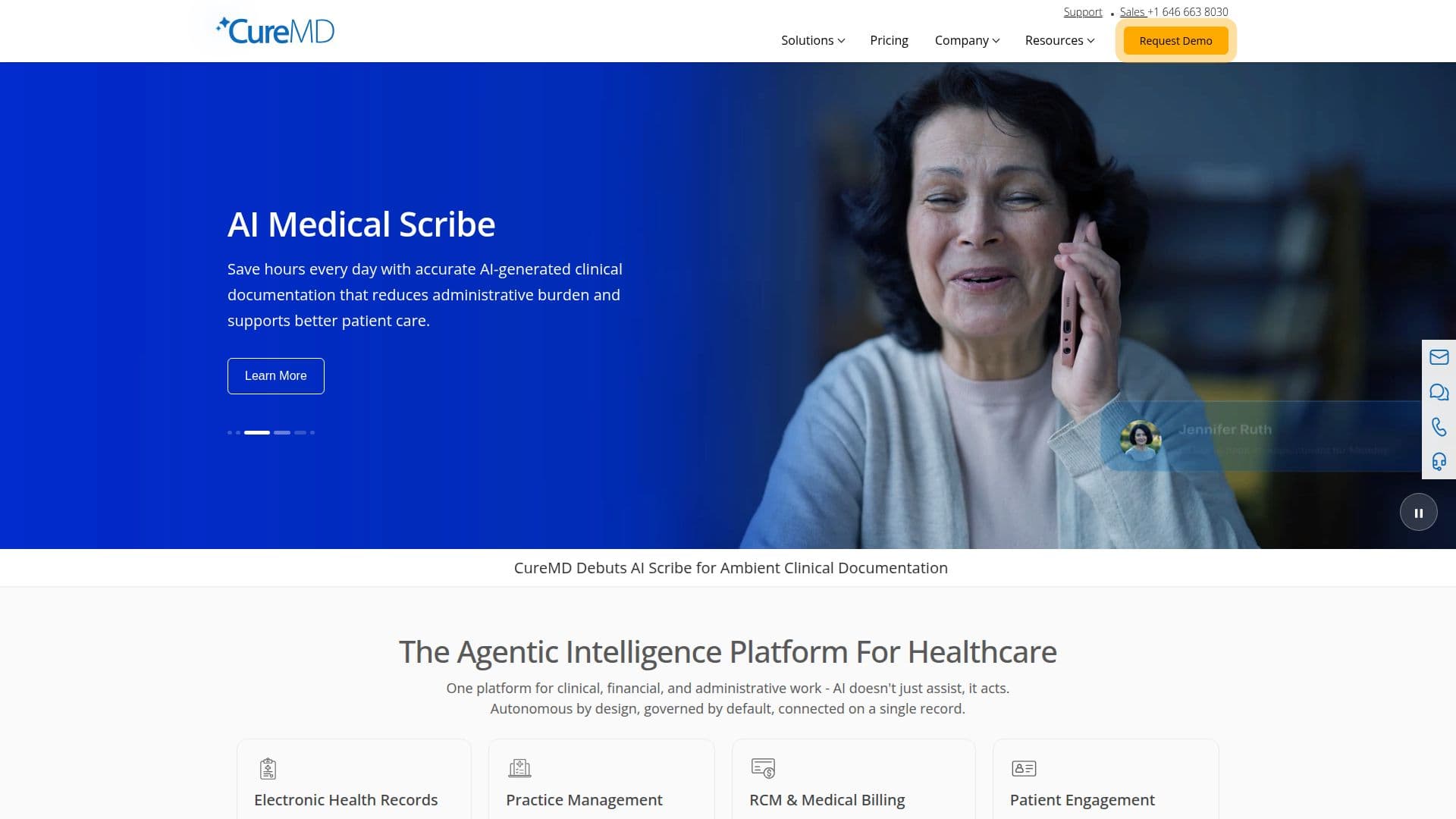 Captura de pantalla de CureMD Healthcare Solutions