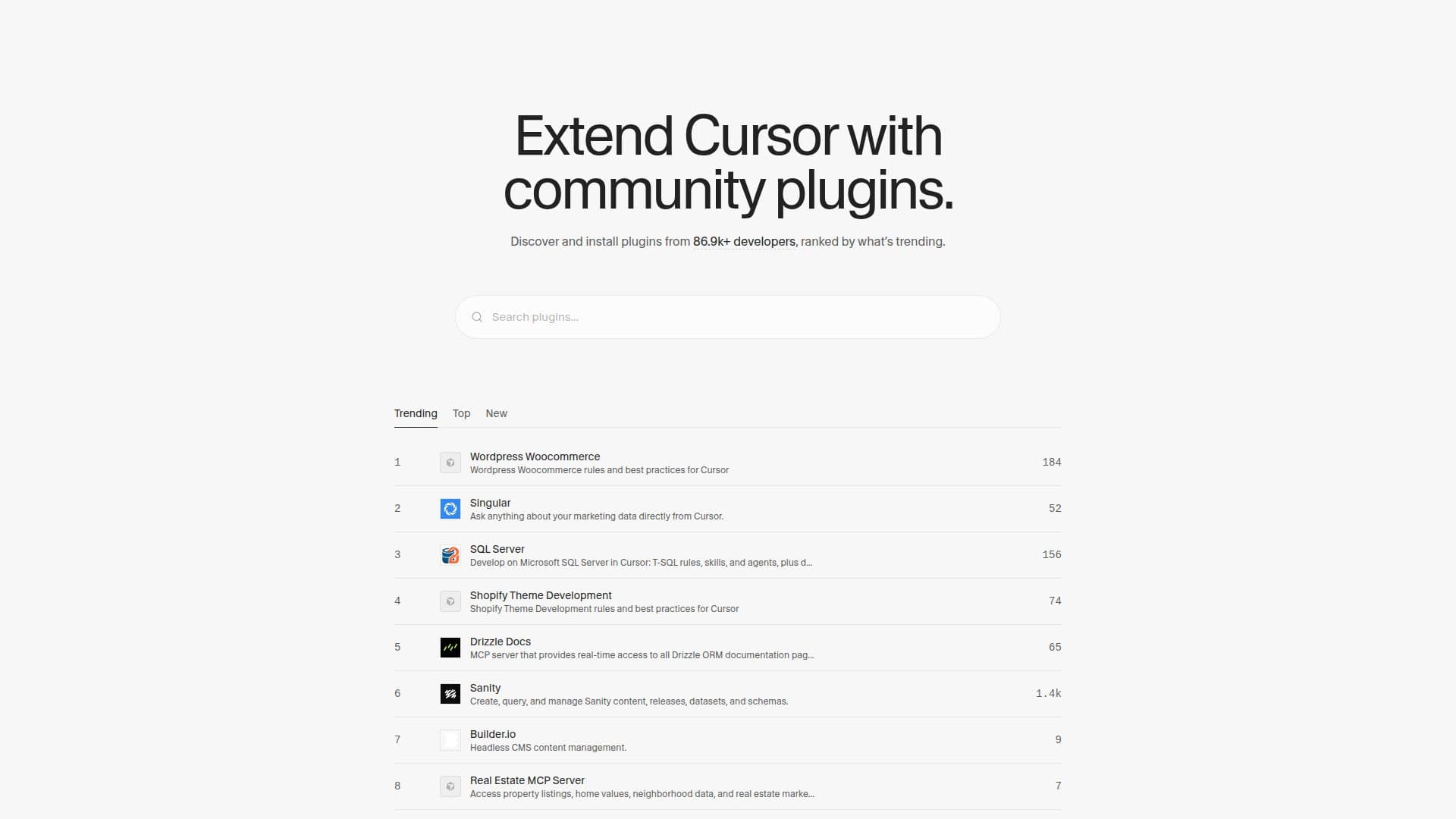 Tangkapan layar Cursor Directory