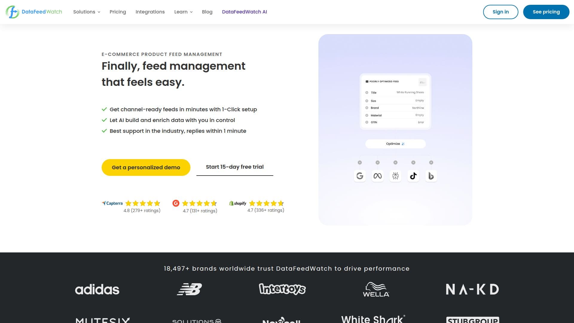 لقطة شاشة لـ DataFeedWatch
