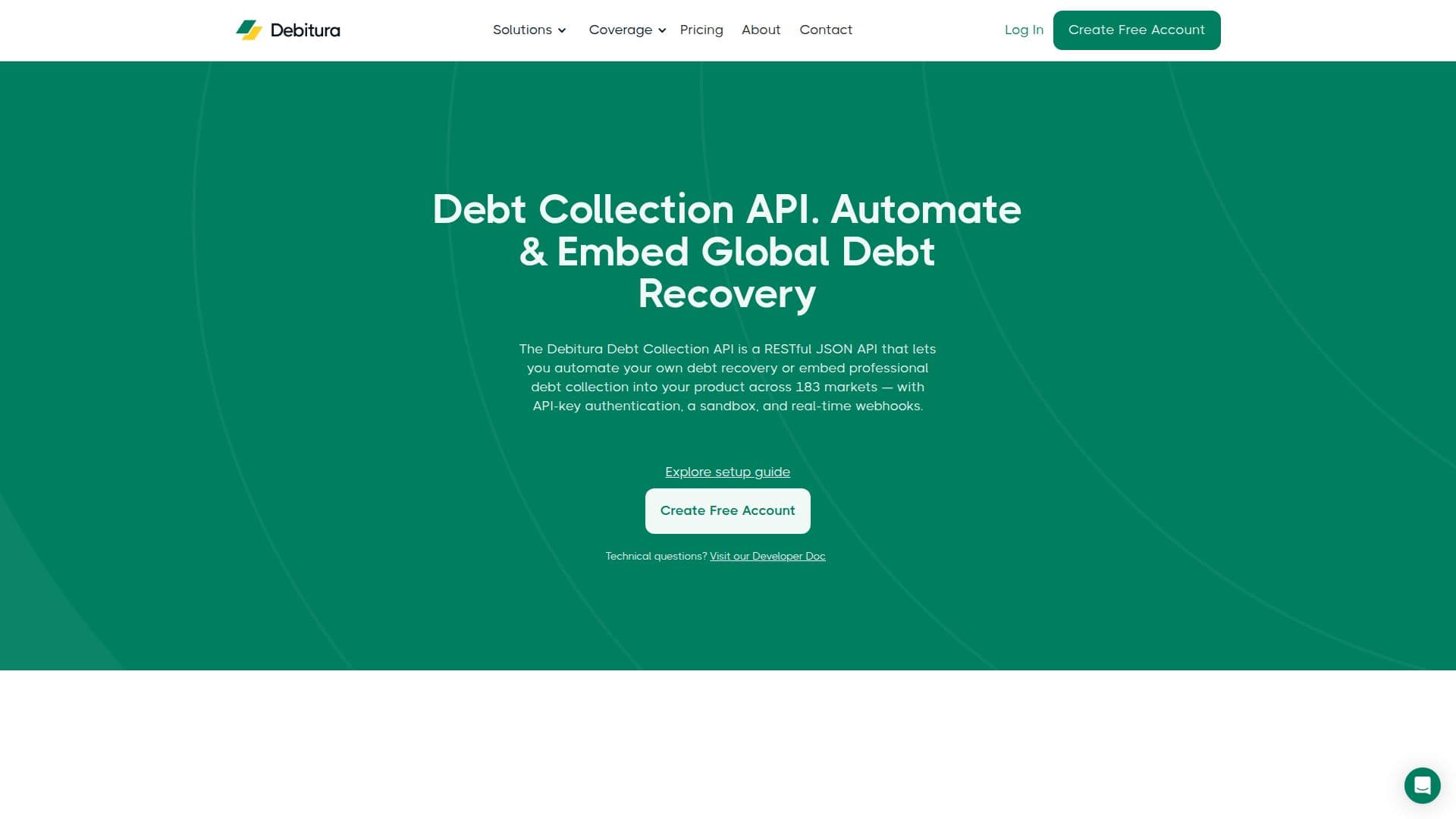 Tangkapan layar Debitura Debt Collection API