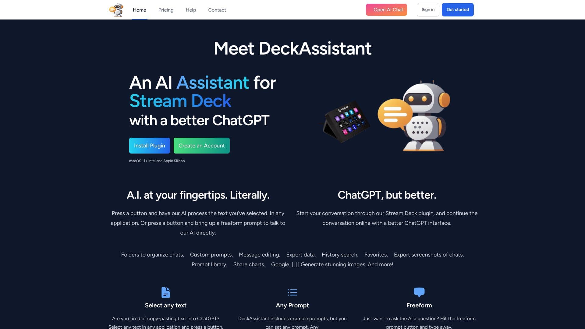 Captura de pantalla de DeckAssistant - Asistente de IA para Stream Deck