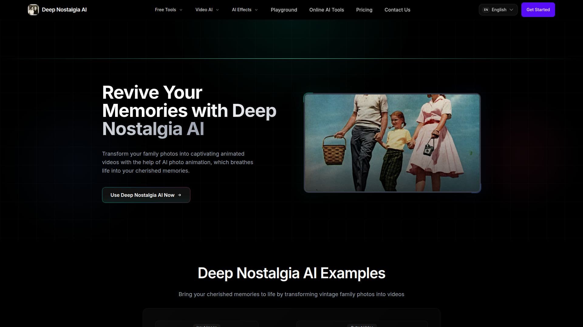 Tangkapan layar Deep Nostalgia AI