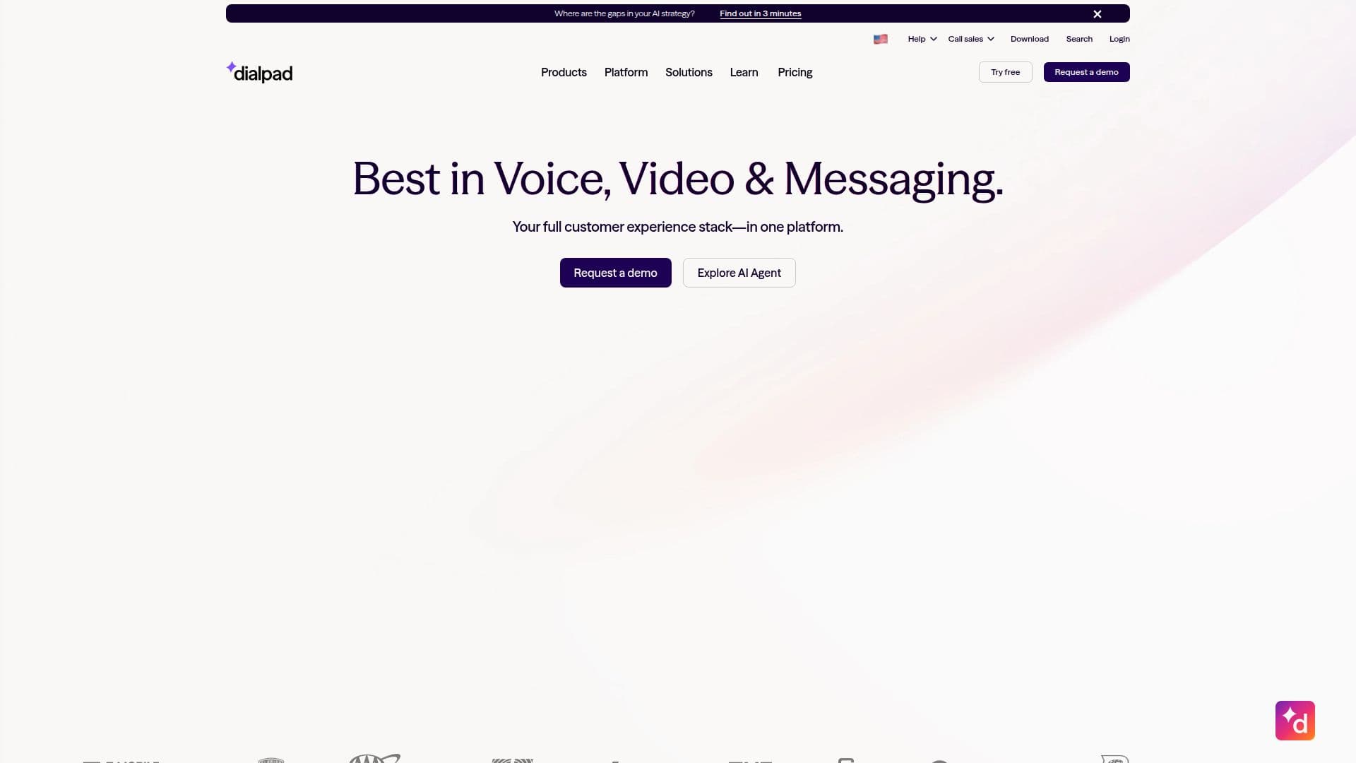 Tangkapan layar Dialpad