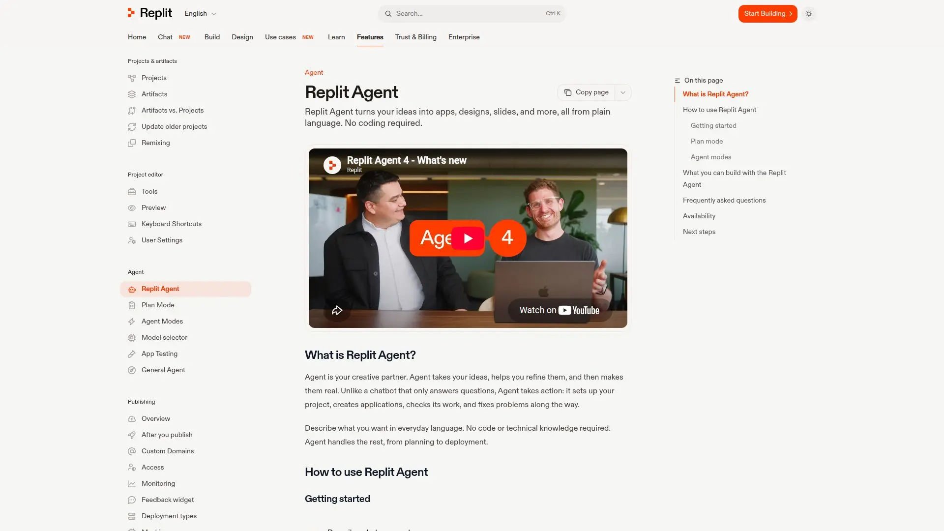 Replit Agent screenshot