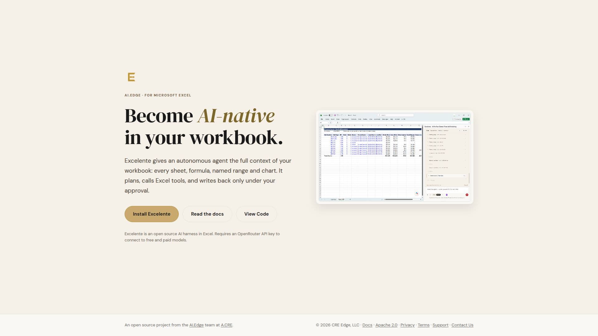 Excelente: AI Agent for Excel screenshot