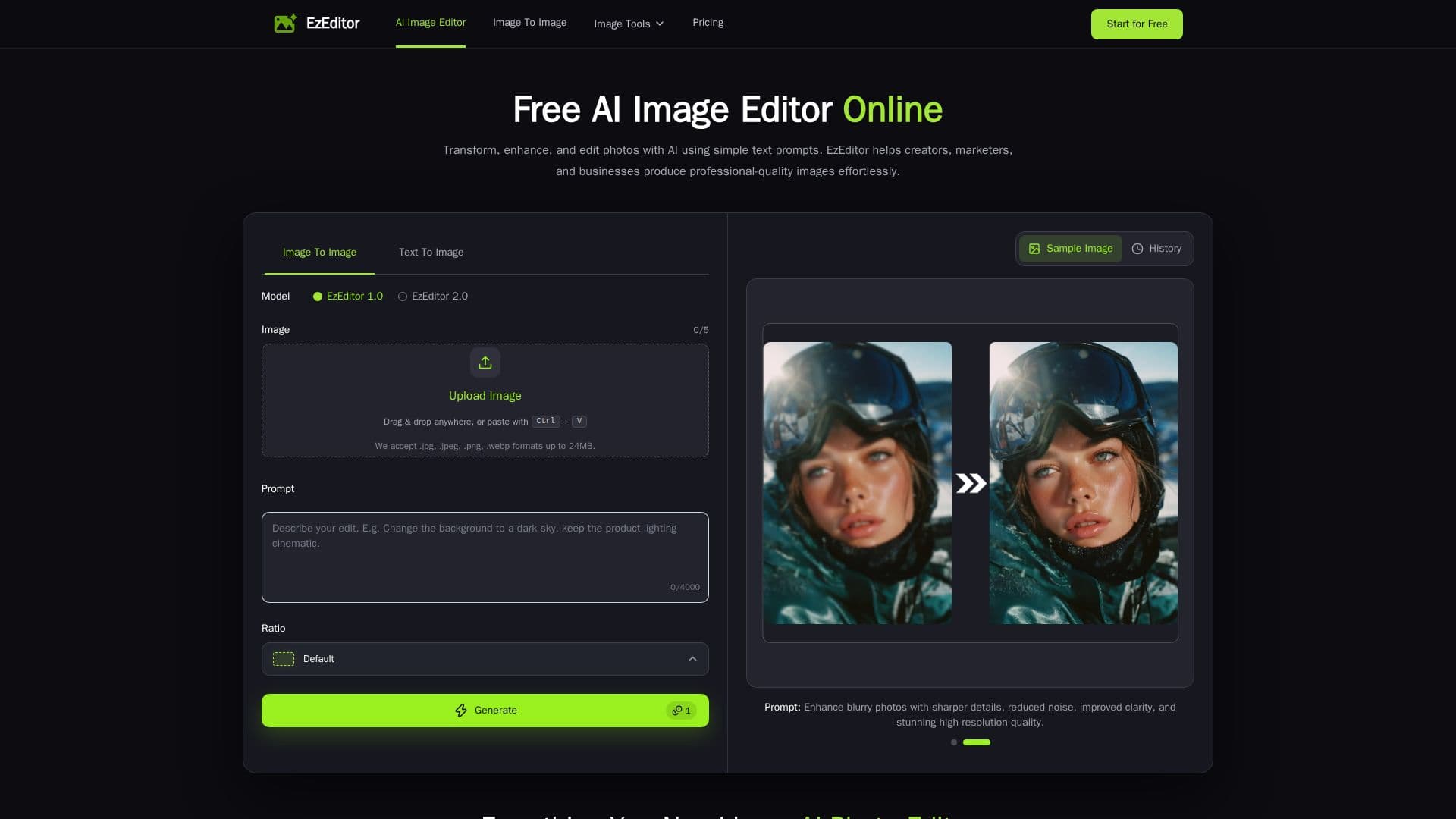 Tangkapan layar EzEditor