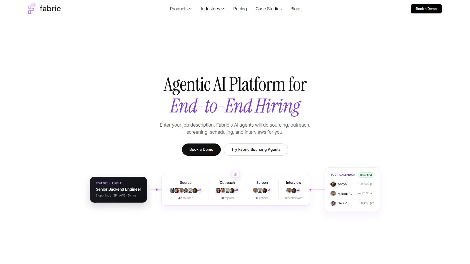 Fabric AI Hiring OS screenshot