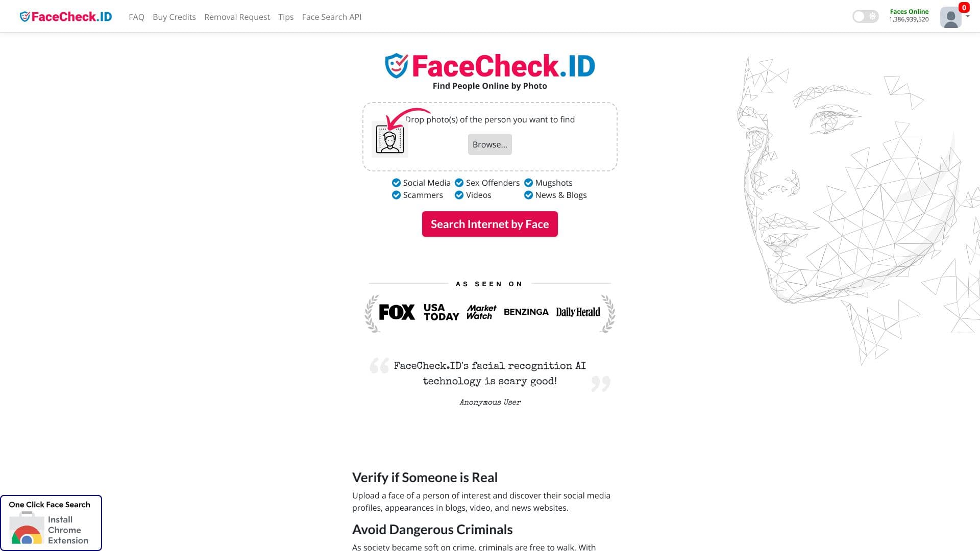 FaceCheck.ID 截图