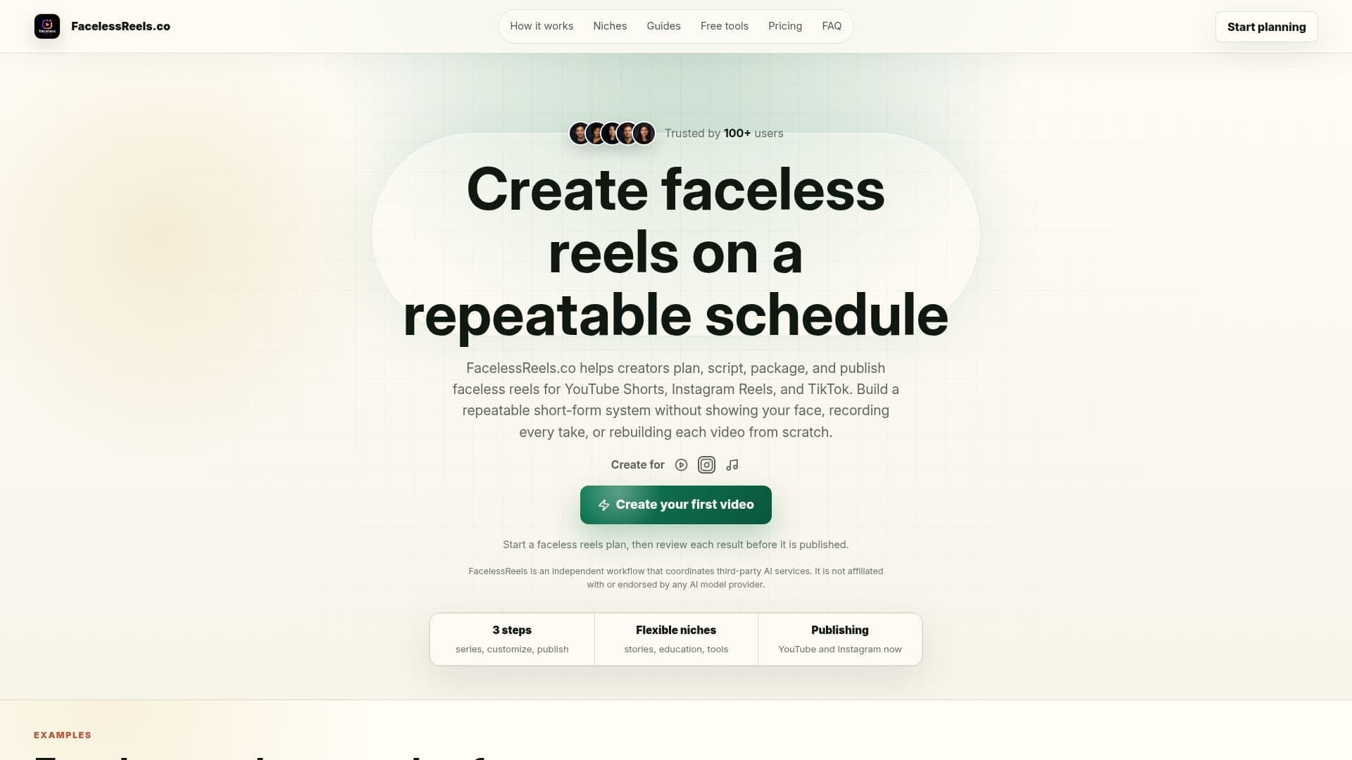 Faceless Reels — AI Short-Form Video System screenshot