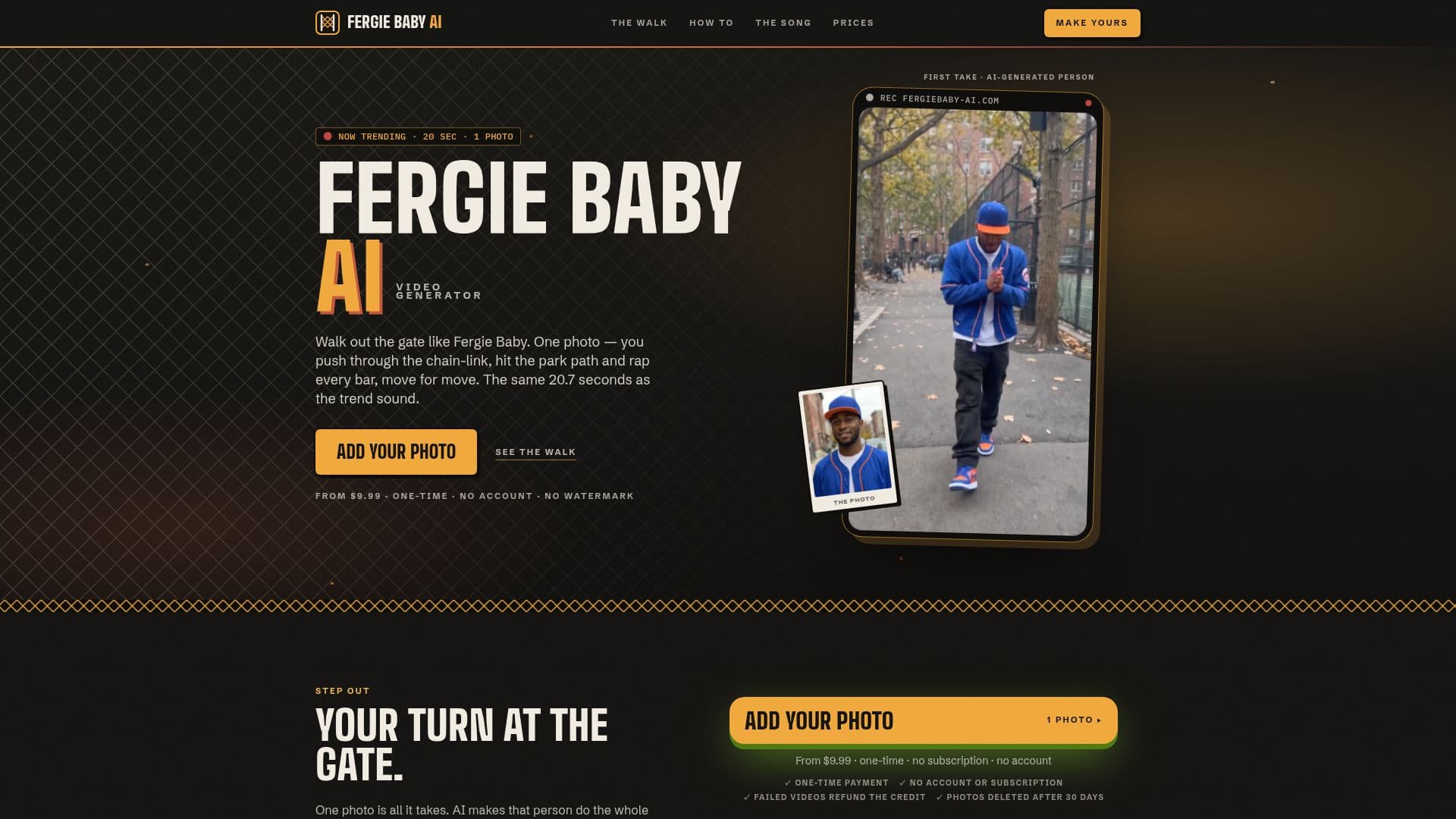 Screenshot von Fergie Baby AI Video Generator