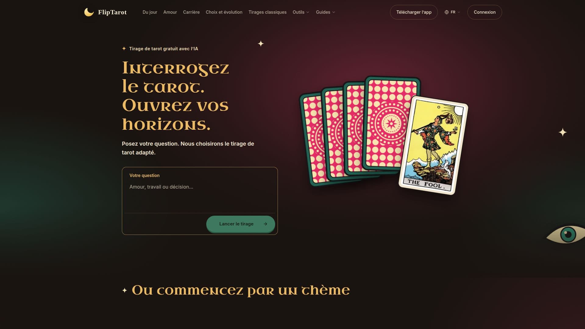 Capture d’écran de FlipTarot