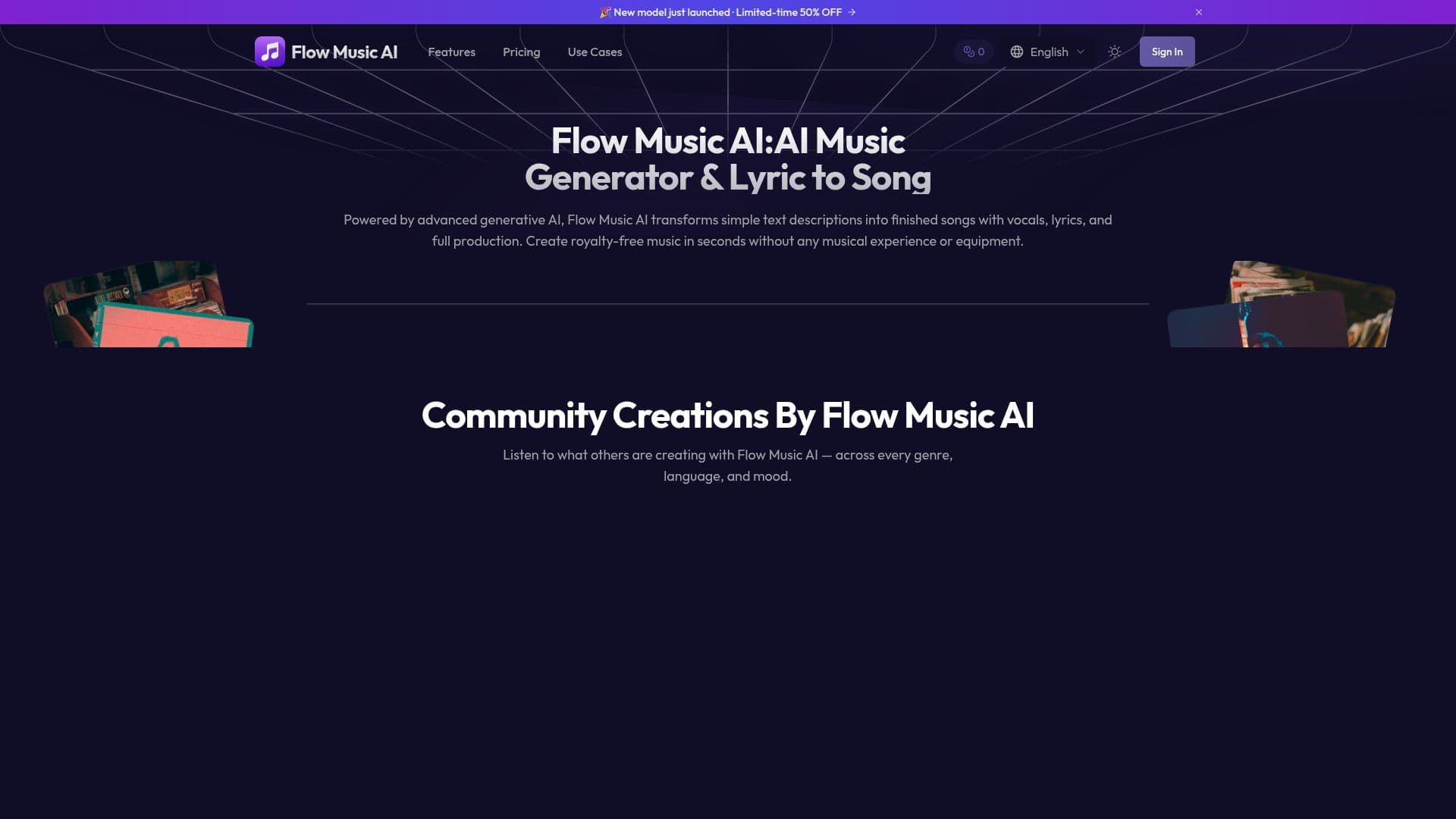 Screenshot von Flow Music AI